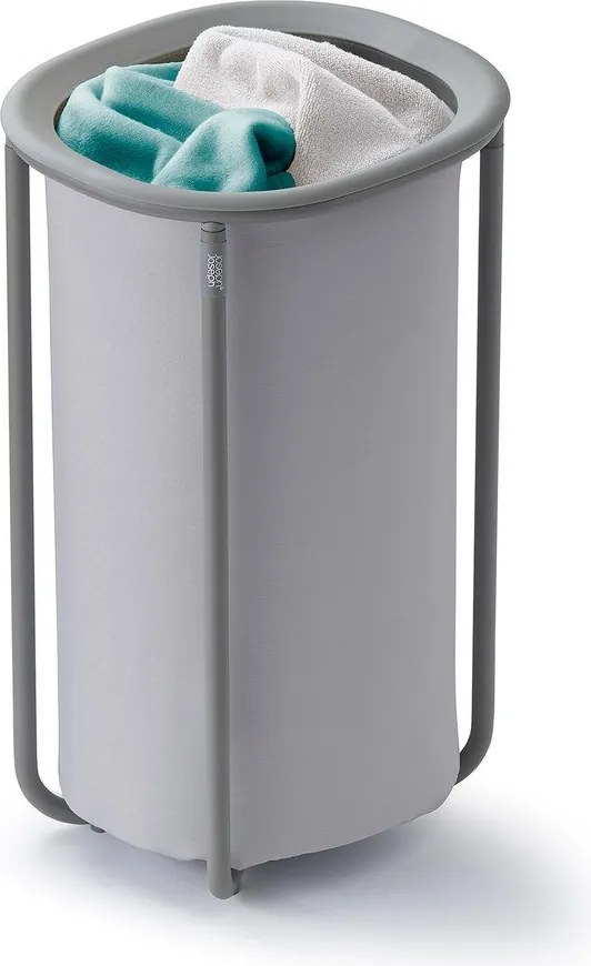 Cesta per il bucato grigio chiaro in tessuto 50 l Duo – Joseph Joseph