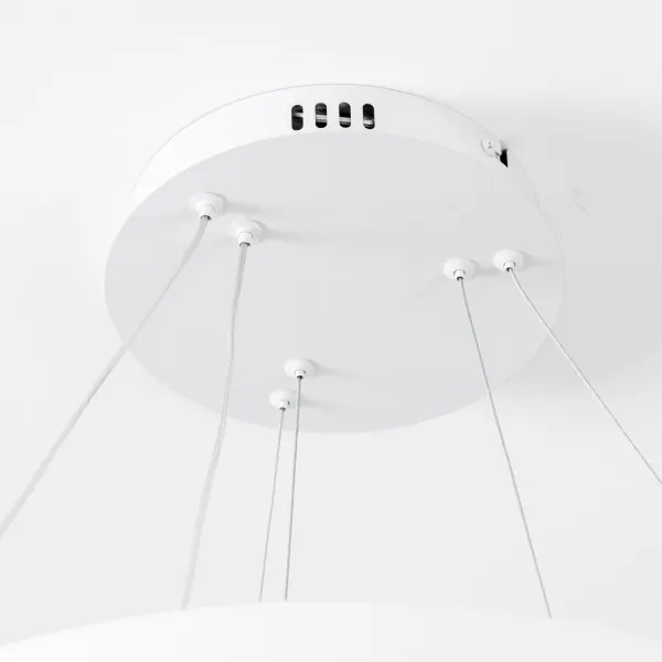 Brilagi - Lampadario LED dimmerabile a sospensione con cavo FALCON SLIM LED/68W/230V Ø 50 cm bianco + telecomando