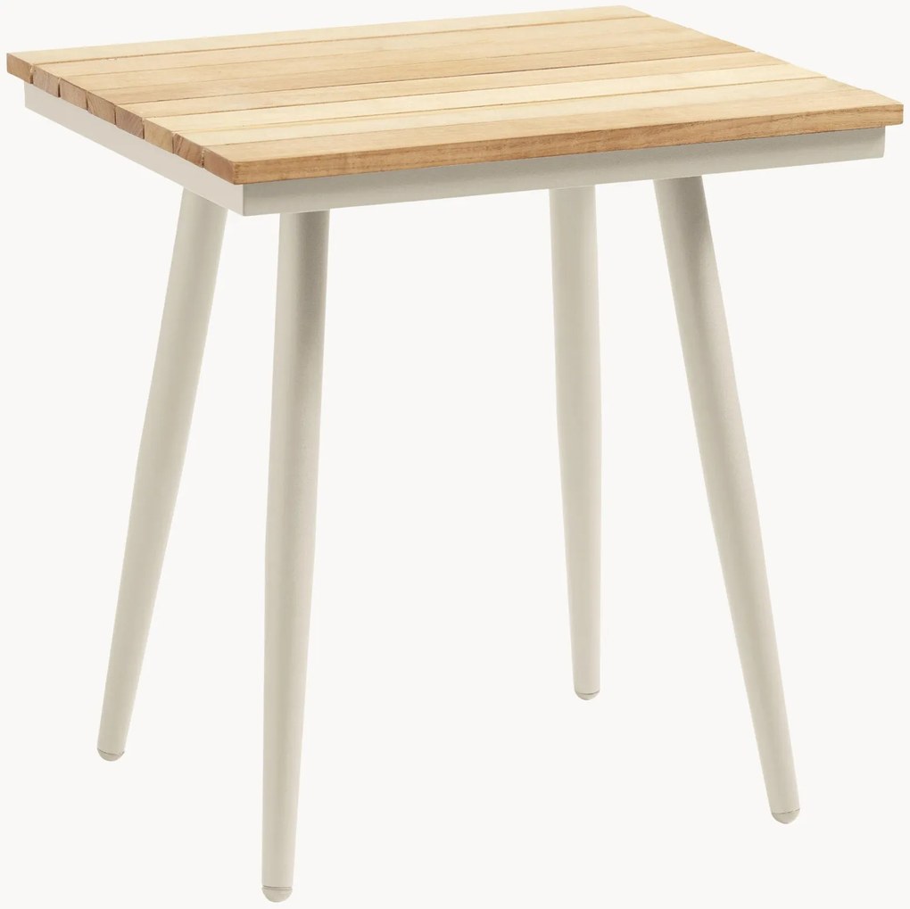 Tavolino da giardino con piano in legno di teak Rio