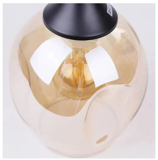 Lampadario a sospensione con filo ASPA 1xE27/40W/230V nero