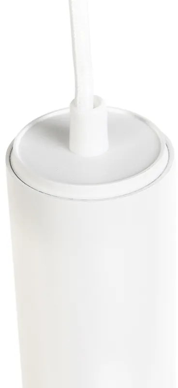 Lampada a sospensione di design bianca - Tuba Small