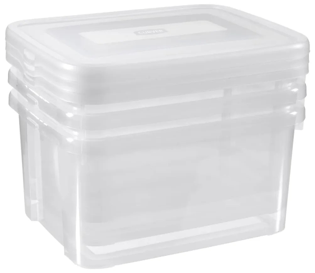 Set Di Scatole Portaoggetti Handy 3x25 L Trasparente /