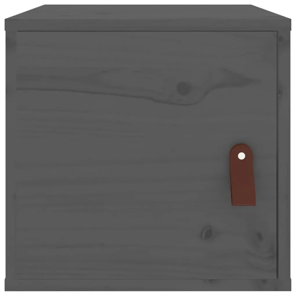 Pensili 2pz grigi 31,5x30x30 cm in legno massello di pino