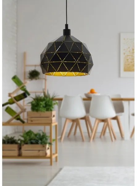 Eglo 97841 - Lampadario a sospensione con filo ROCCAFORTE 1xE27/60W/230V