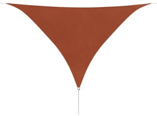 Parasole a Vela Oxford Triangolare 5x5x5 m Terracotta