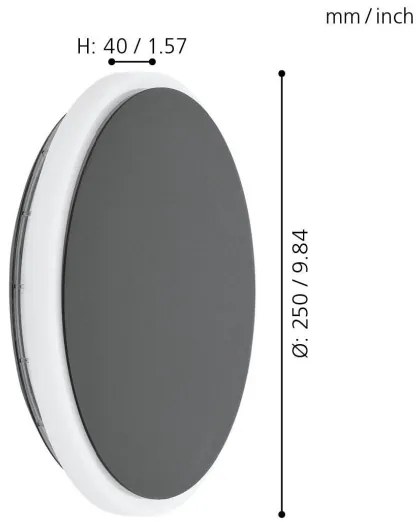 Eglo 98712 - Applique a LED da esterno MONGODIO LED/11,5W/230V IP44