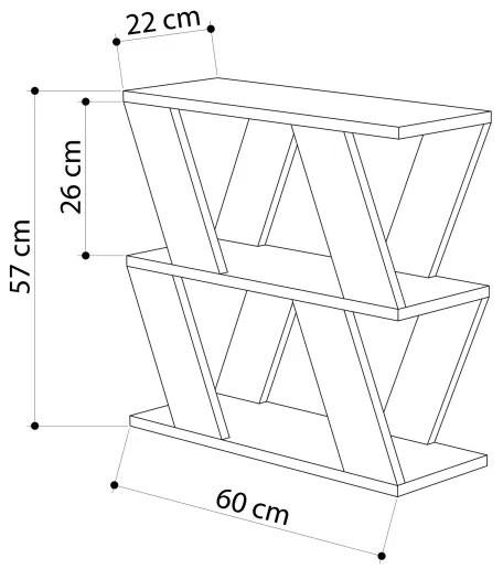 Tavolino LAZENA 57x60 cm antracite