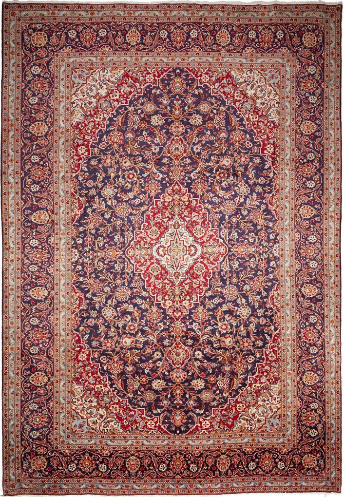 Kashan Tappeto persiano 300x430 Blu (Iran) Annodato A Mano