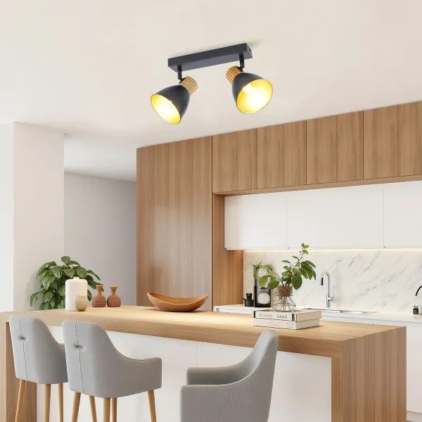 Brilagi - Faretto ODENSE 2xE14/10W/230V legno/nero