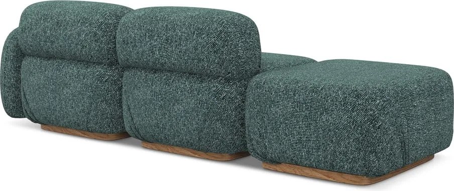 Chaise lounge componibile turchese (con penisola a destra) Ailani – Makamii