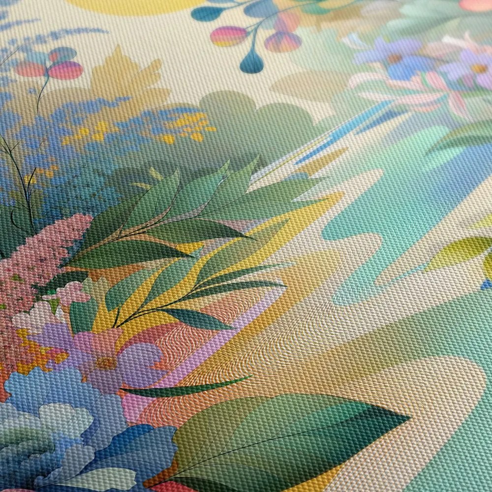 Quadro su tela – Paesaggio floreale