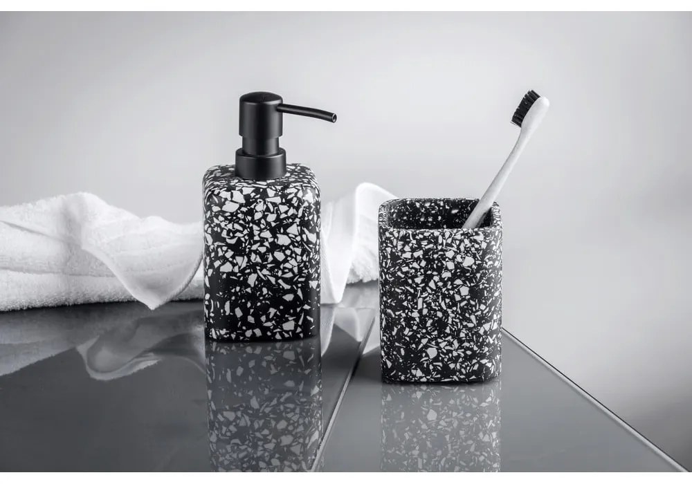 Tazza nera per spazzolini da denti Terrazzo - Wenko