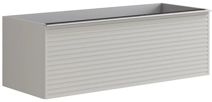 Mobile da bagno sotto lavabo Pixel stripes grigio laccato L 120 x H 40 x P 45.5 cm 2 cassetti, lavabo non incluso