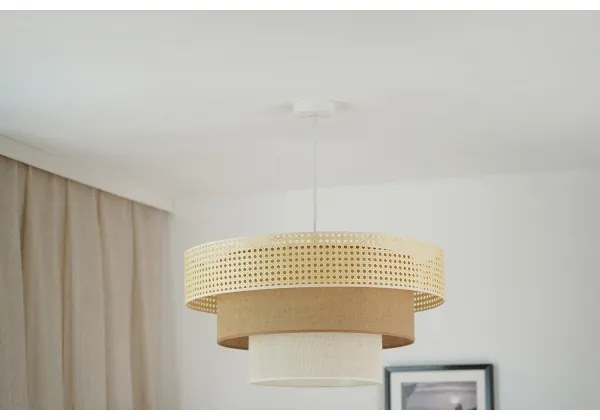 Brilagi - Lampadario a sospensione CEDAR LUNETA 1xE27/15W/230V Ø60 rattan marron