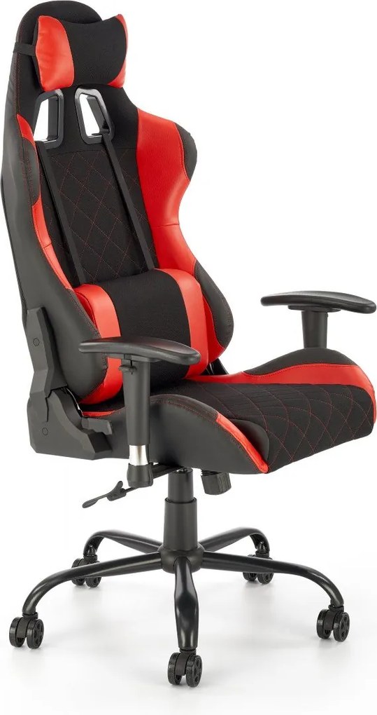 Sedia da ufficio Drake in rosso/nero - H134 cm