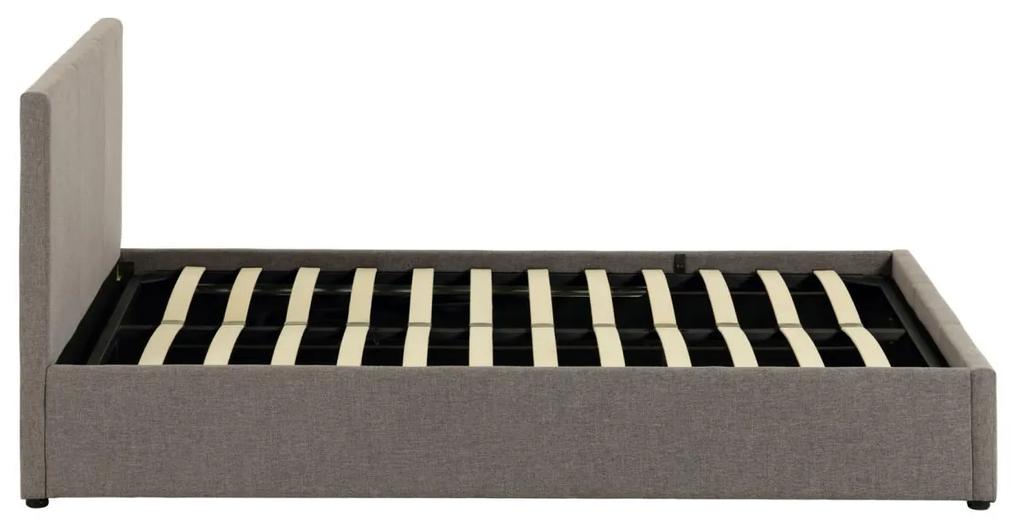 Kave Home - Letto con contenitore Nahiri grigio 160 x 200 cm