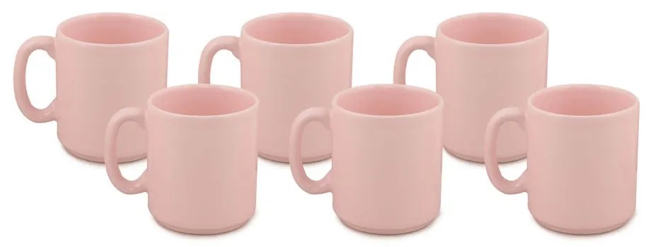 Set di 6 tazze classiche rosa, 330 ml - Kütahya Porselen