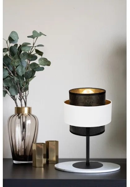 Lampada da tavolo NESS 1xE27/60W/230V nero/bianco