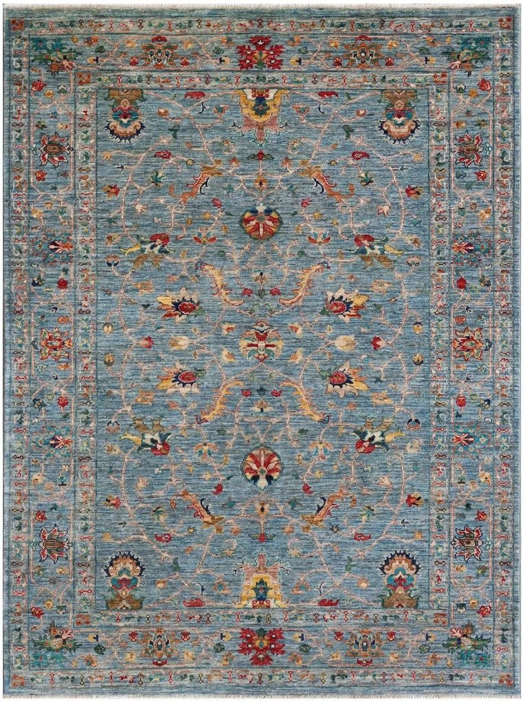 Ziegler Tappeto orientale 200 x 150 Blu (Pakistan) Annodato A Mano