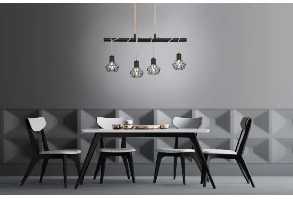 Globo 54017-4H - Lampadario a sospensione con filo PRISKA 4xE27/60W/230V