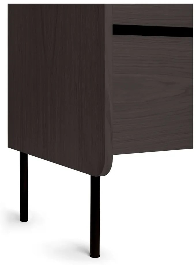 Cassettiera alta nera in rovere 80x82 cm Wrap - Bonami Selection