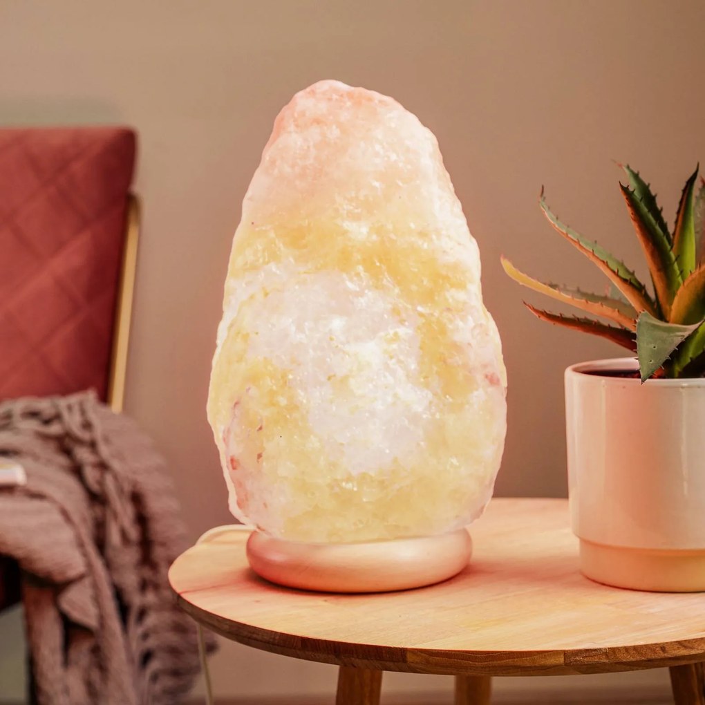 Lampada di sale Envostar Harmony base naturale 26-30cm, Rosso, Soggiorno / Sala da pranzo, Pietra, Lampada da tavolo