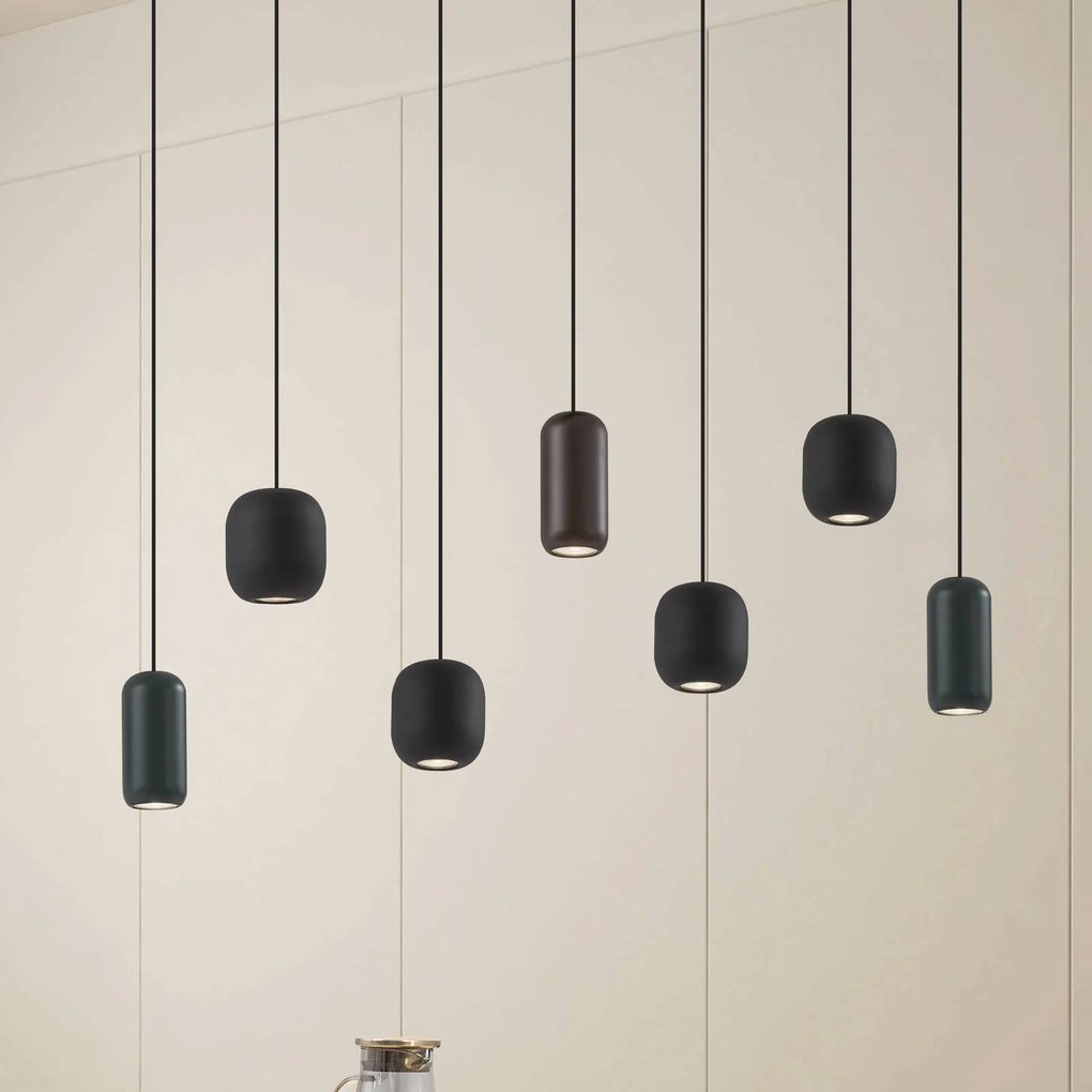 Lampada a sospensione Narion Lucande, dimmerabile, Nero, Soggiorno / Sala da pranzo, Metallo, Moderno, Lampada a sospensione
