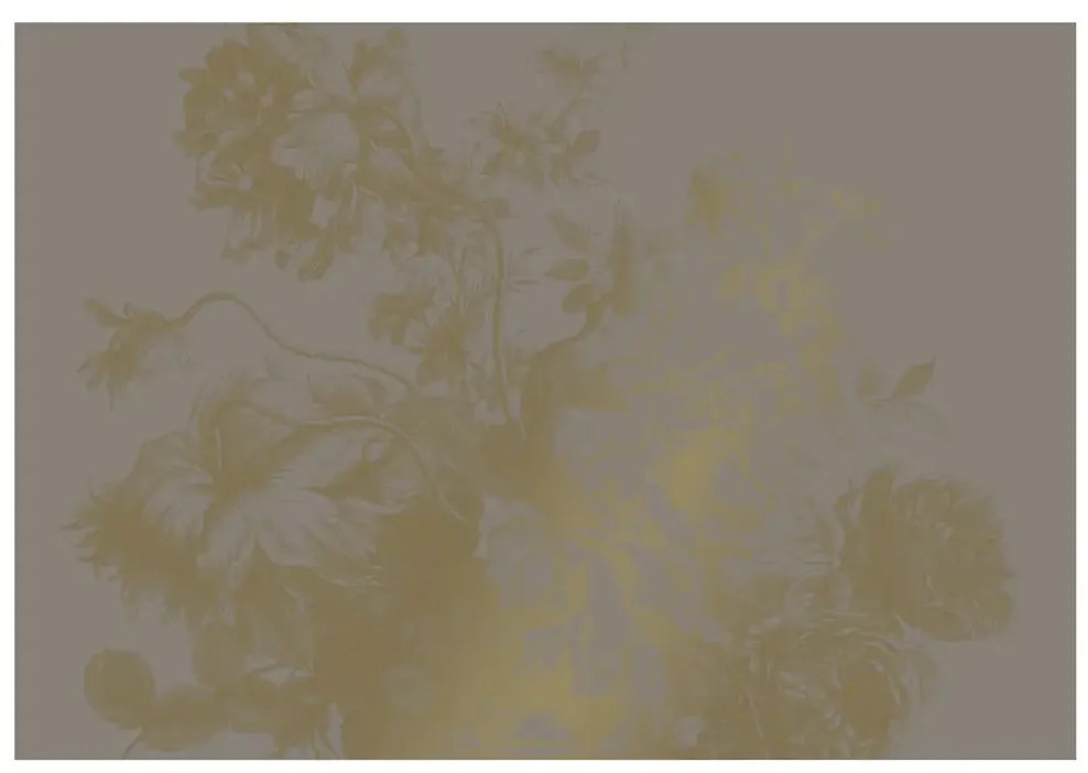 KEK Amsterdam Wandbild Engraved Flowers Gold 7 - XL