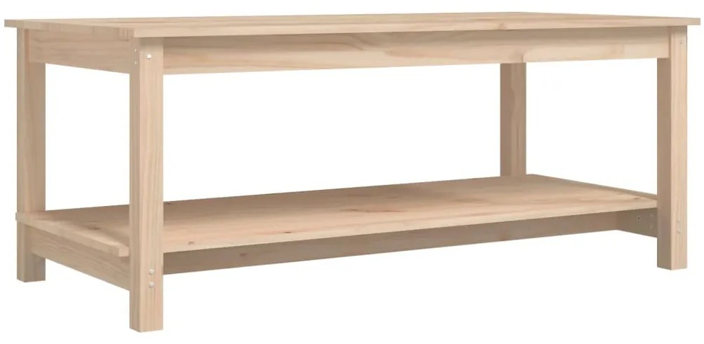 Tavolino da salotto 110x55x45 cm legno massello di pino