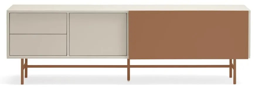 Tavolo TV in mattone/beige 180x56 cm Nube - Teulat