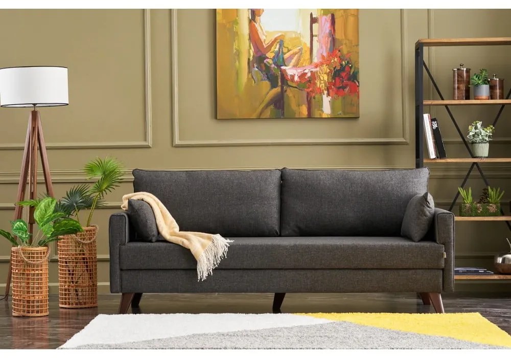 Divano letto antracite 208 cm Bella - Balcab Home