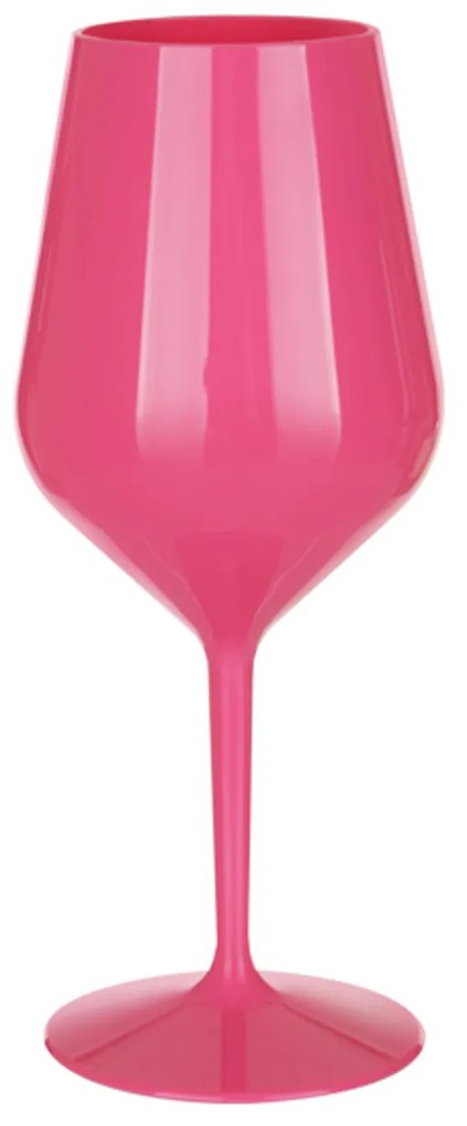 Calice vino in plastica 470 ml fucsia