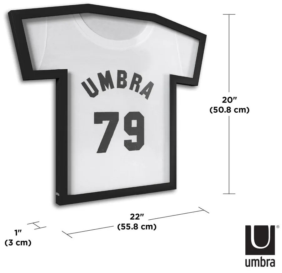 Cornice da parete in plastica nera 50x54,5 cm T-Frame - Umbra