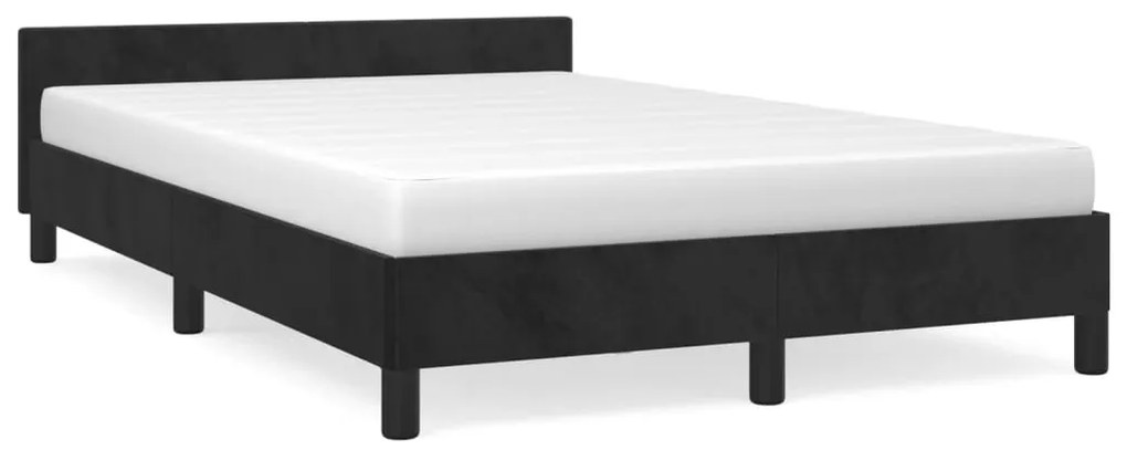 Giroletto Senza Materasso Nero 120x190 Cm Velluto /