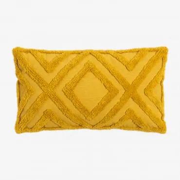 Cuscino rettangolare in cotone (30x50 cm) Jerry Mostarda - Sklum