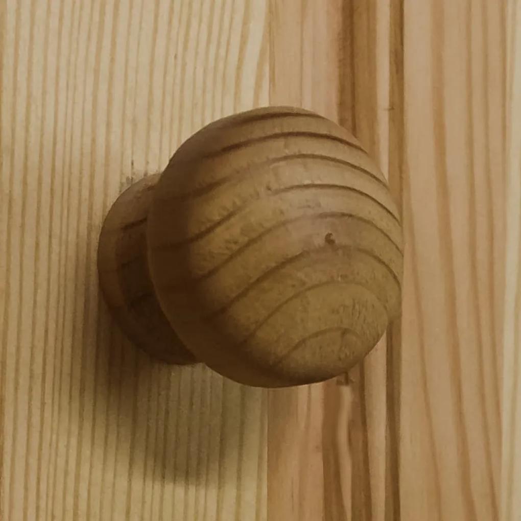 Comodino 41x30x42 cm in legno massello di pino