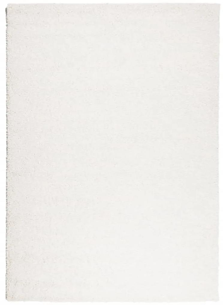 Tappeto Shaggy a Pelo Lungo Moderno Crema 240x340 cm