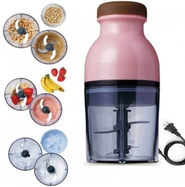 Trade Shop - Multi Cutter Tritatutto Multifunzionale 200 Watt Con Contenitore Da 300 Ml Q-t37