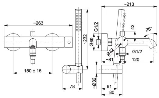 KFA Armatura 5034-520-00 - Set da bagno con rubinetto MOZA cromo lucido