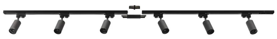 Zuma Line 3021 - Faretto per sistema a binario TUBE 6xGU10/35W/230V nero