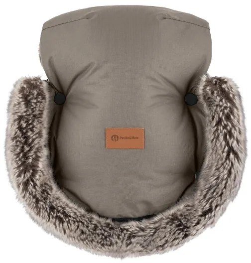 PETITE&amp;MARS - SET Coprigambe per bambini 4in1 ARCTIC + stroller mano muffs Mocha Mousse