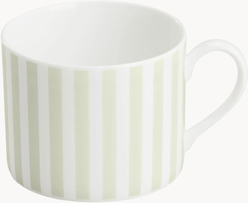 Set di 6 tazze in Fine Bone China Pastel Stripes