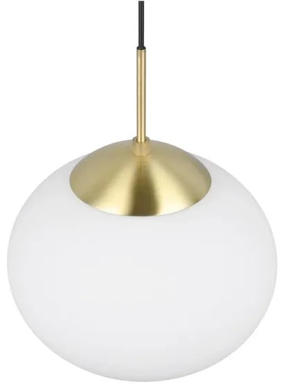 Lampadario in bianco-oro con paralume in vetro ø 30 cm Fomento - Trio