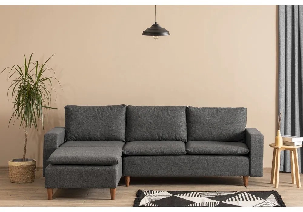 Divano angolare grigio (angolo sinistro) Lungo - Balcab Home