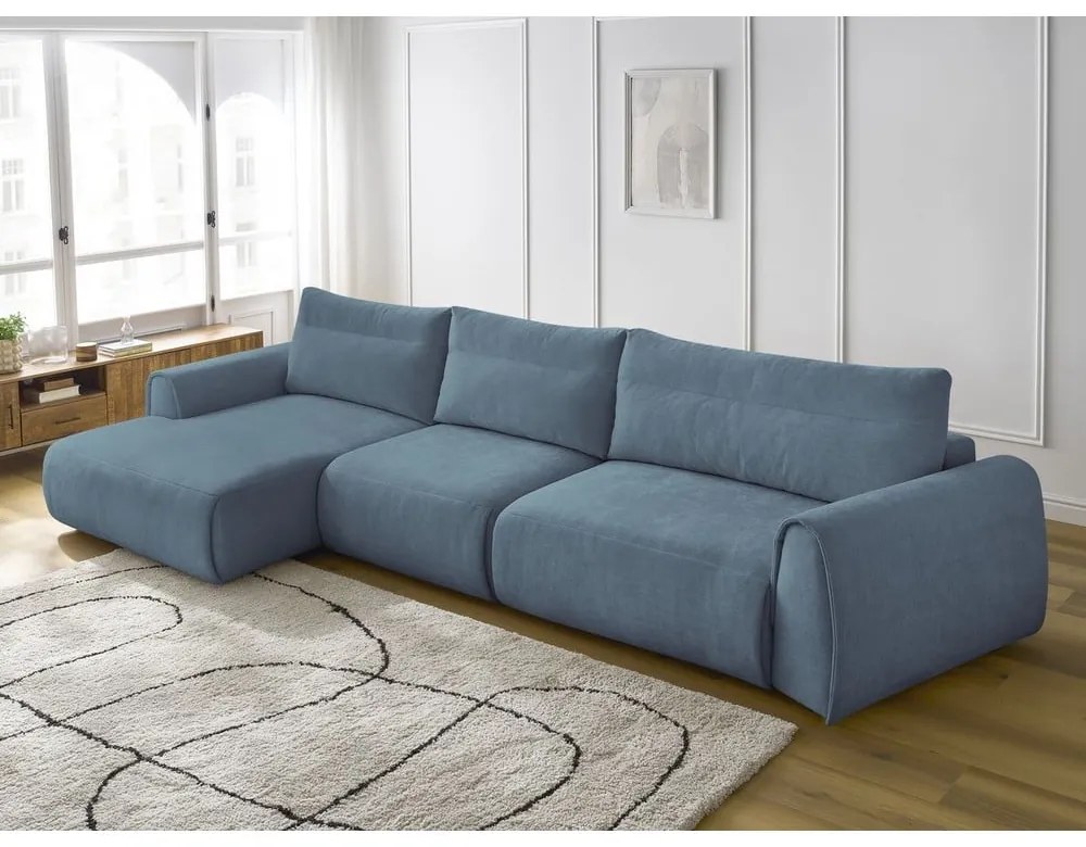Divano angolare blu Aden – Bobochic Paris