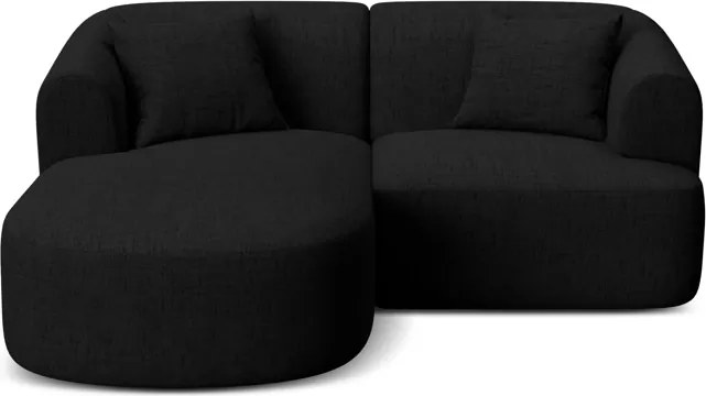 Divano angolare Campi 3 posti in tessuto strutturato – L180x156 cm