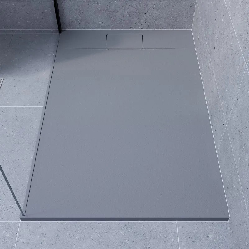 Piatto doccia NEO V2 SENSEA in composito minerale di resina gelificata Grigio chiaro L 70 x L 120 x H 2.7 cm