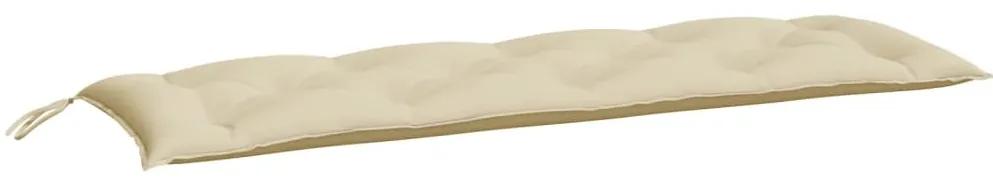 Cuscino per Panca Beige 150x50x7 cm in Tessuto Oxford