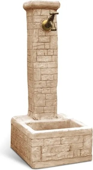 Fontana Da Giardino Effetto Pietra In Cemento Iglesias 28x32x71 Nocciola KAM