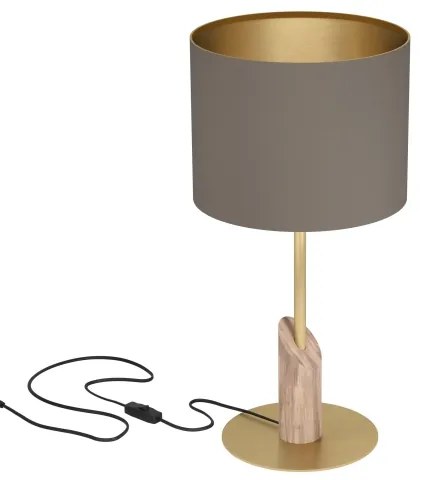 Eglo 390337 - Lampada da tavolo SANTANDRIA 1xE27/40W/230V marrone/oro
